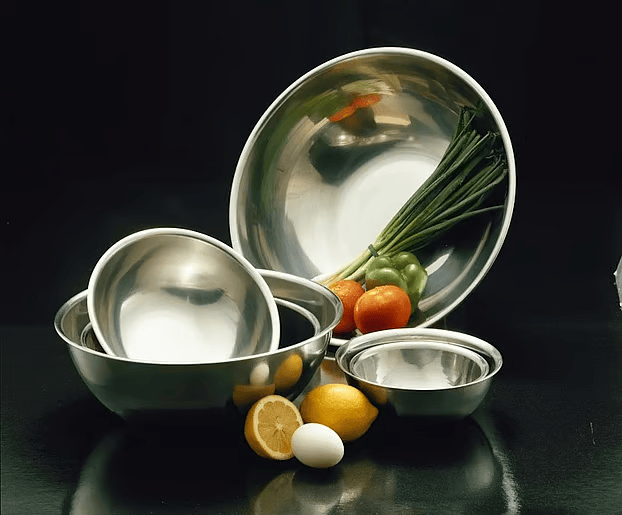 Stainless steel utensils are an integral part of our kitchen. ((Steel or glass containers—which is safer for storing food))